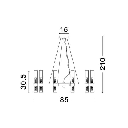 Nova Luce Century G9 závesný luster