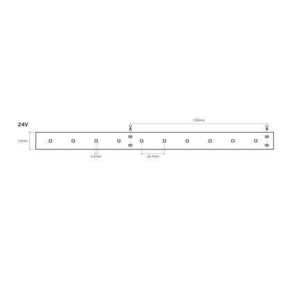 LED pásek 24V CRI90 IP66 4000K (5m)
