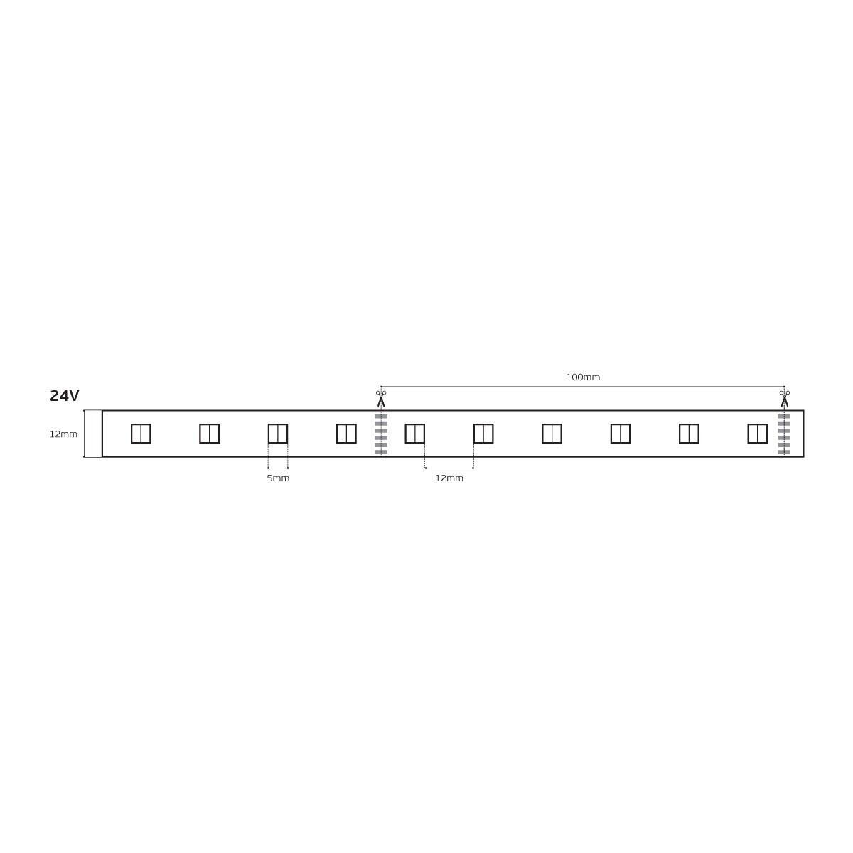LED pásek RGB+CCT 24V 18W/m CRI90 IP20 2400K–6000K (5m)