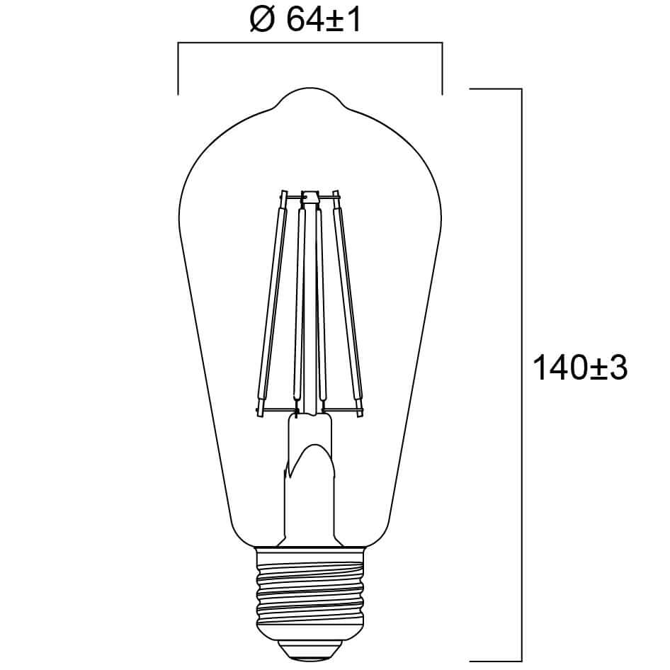 LED žárovka Sylvania RETRO E27 2500K 6W stmívatelná