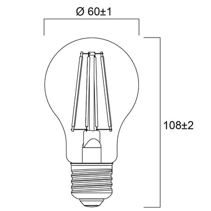 LED bulb Sylvania RETRO E27 2700K 7W