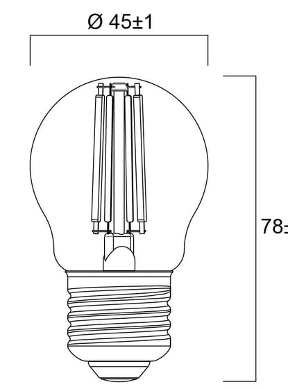 LED žárovka Sylvania RETRO E27 4.5W stmívatelná
