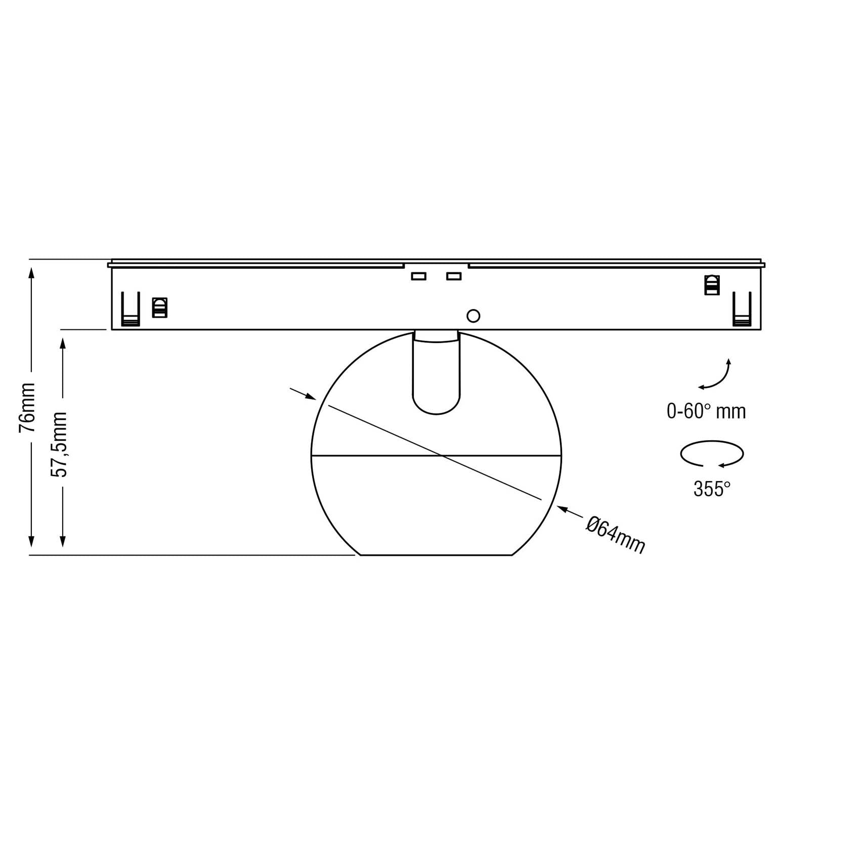 KARIZMA luce Dea Eros XS LED svítidlo pro 48V lištu bílé