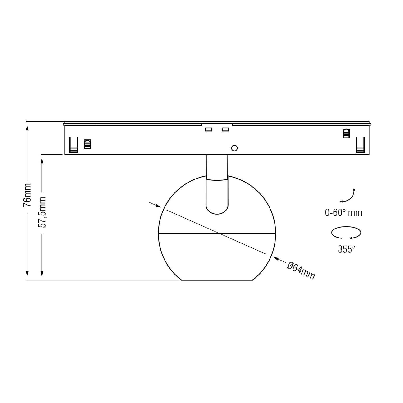 KARIZMA luce Dea Eros XS LED svítidlo pro 48V lištu bílé