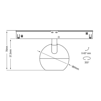 KARIZMA luce Dea Eros XS LED svítidlo pro 48V lištu bílé