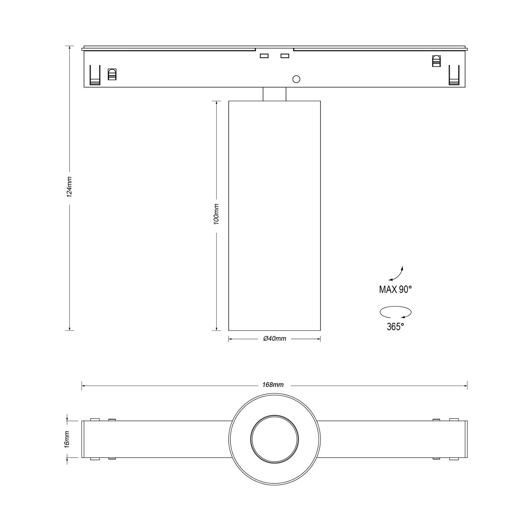 KARIZMA luce Dea Juno XS LED svítidlo pro 48V lištu bílé