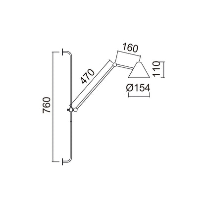 Exo Superficie Arm LED nástenné svietidlo