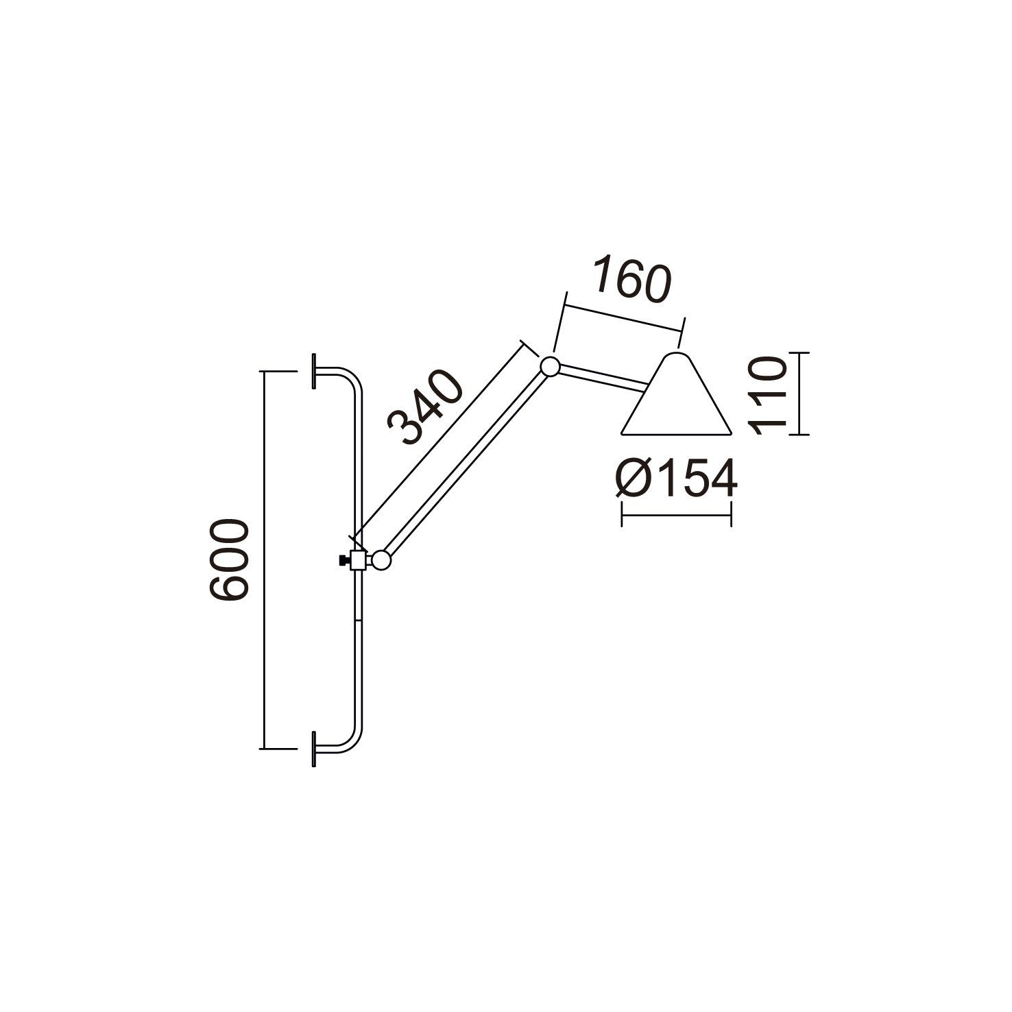 Exo Superficie Arm LED nástěnné svítidlo