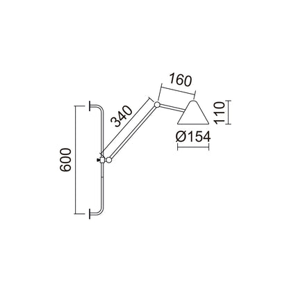 Exo Superficie Arm LED nástenné svietidlo