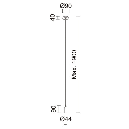 Exo Atu style E27 pendant light chrome