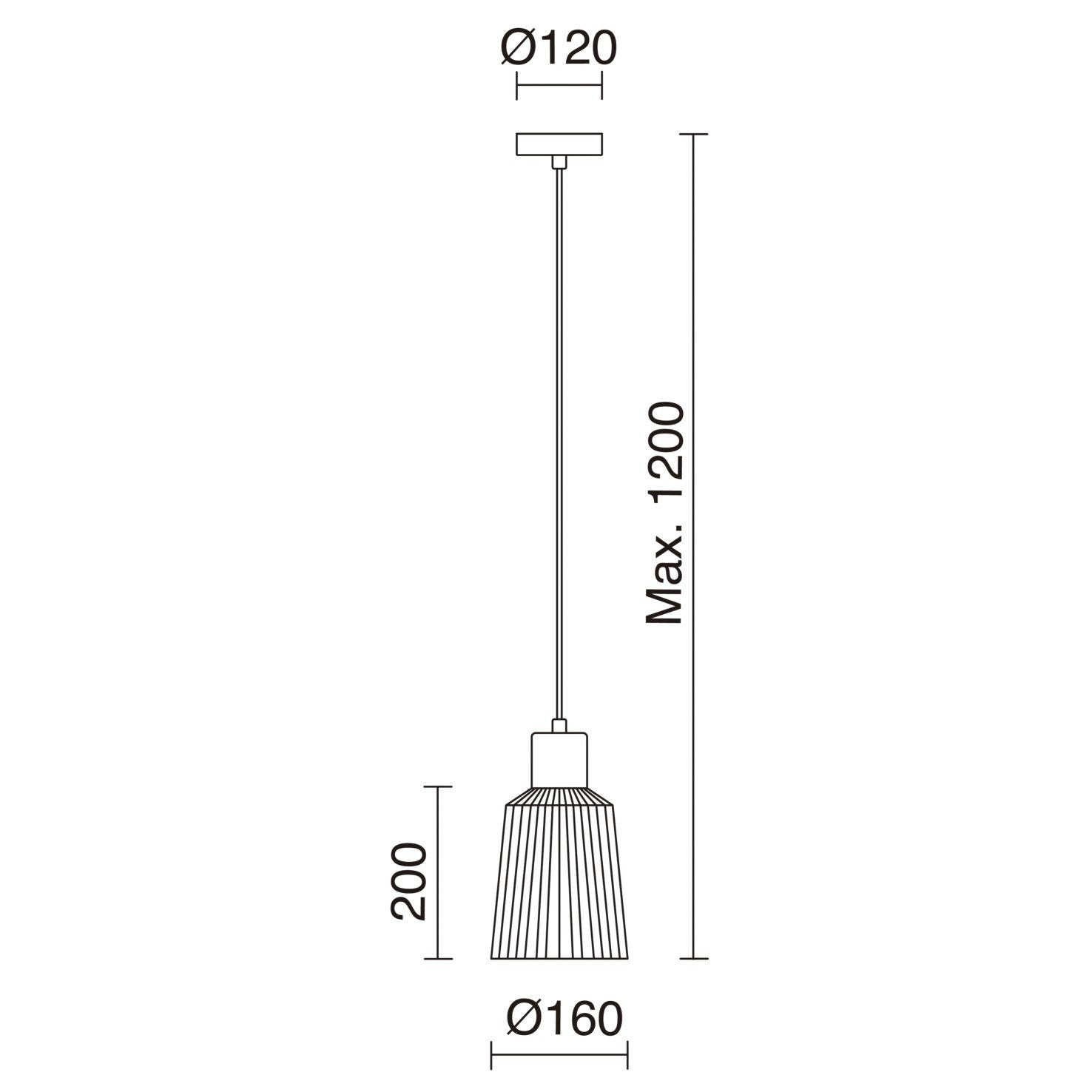Exo Baguet S E27 pendant light