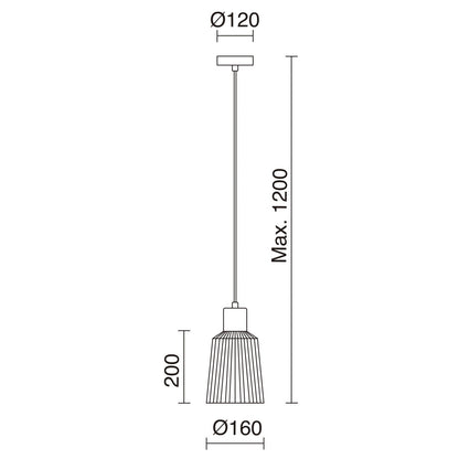 Exo Baguet S E27 pendant light
