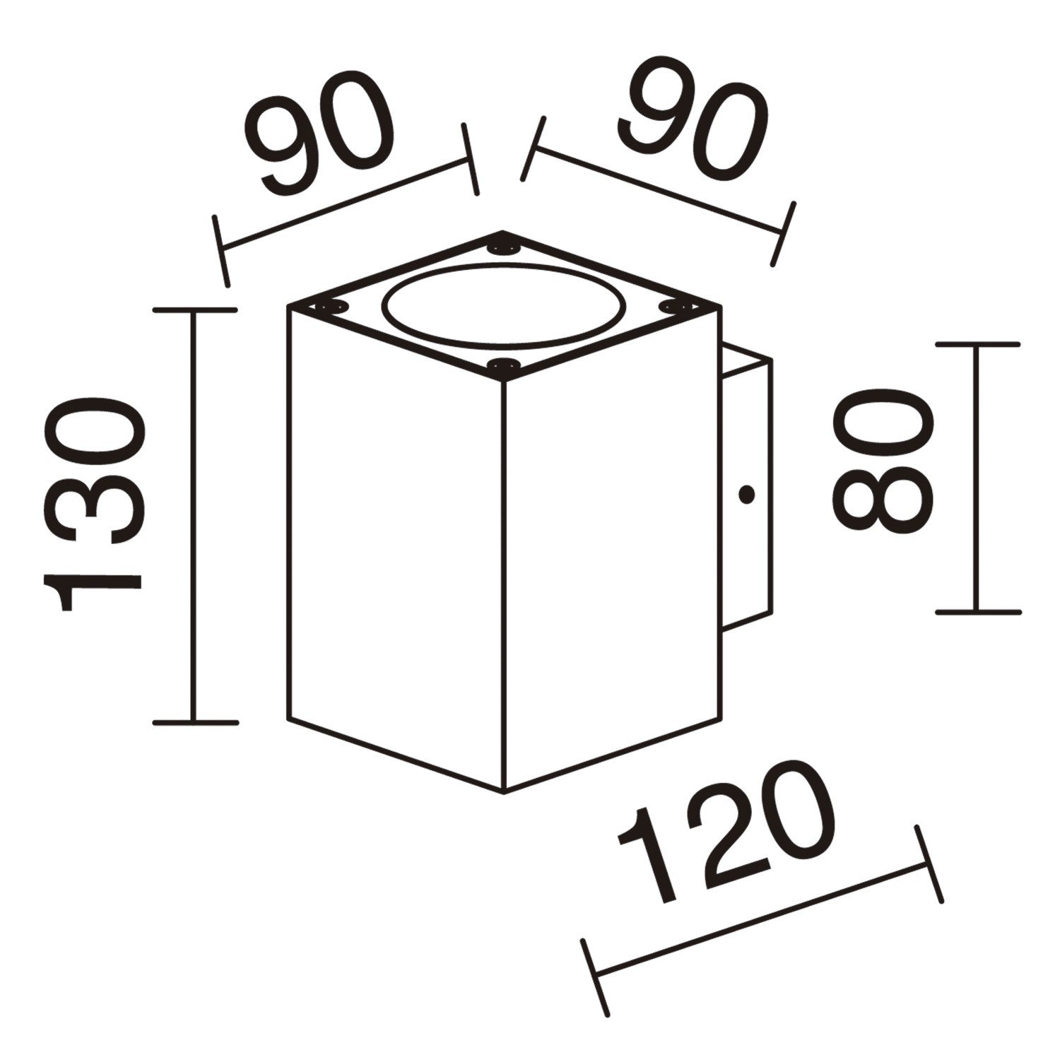 Dopo Bindó Square LED přisazené svítidlo