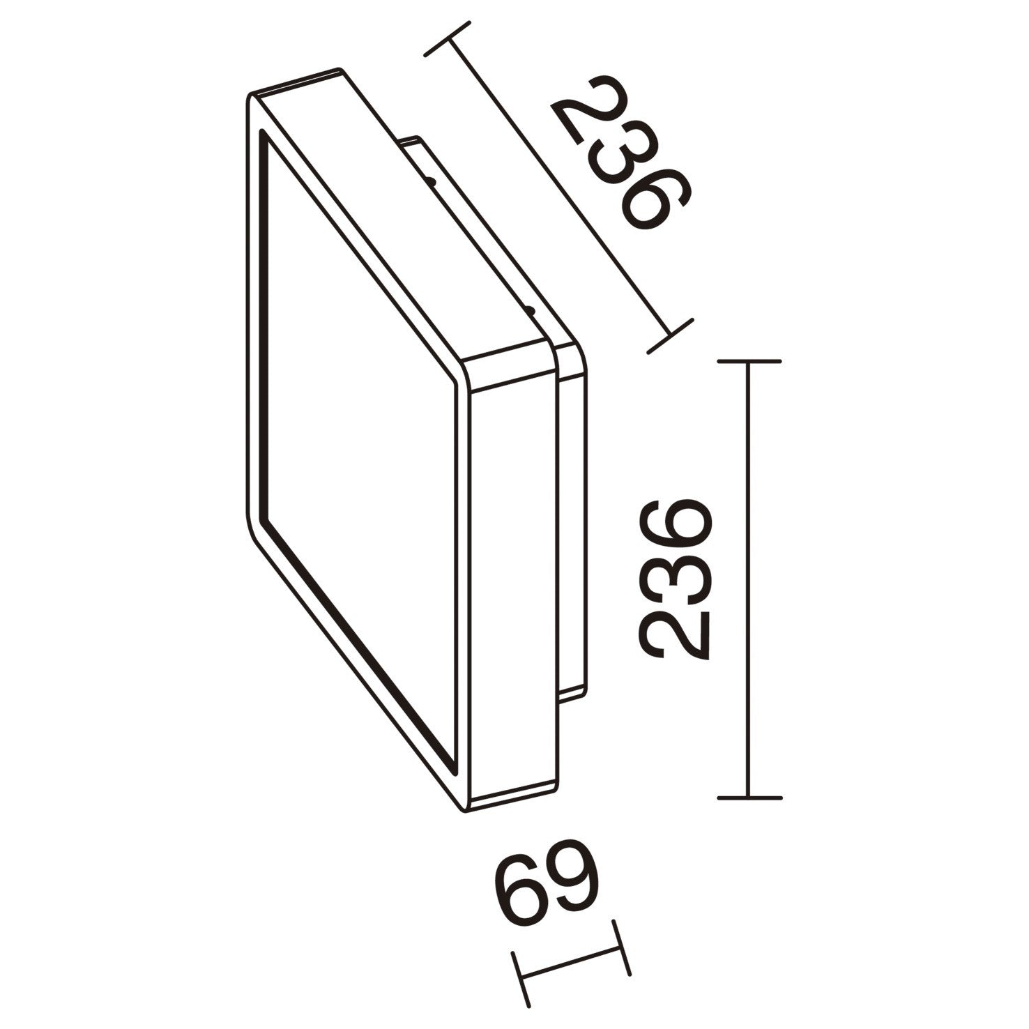 Dopo Blera square LED přisazené svítidlo