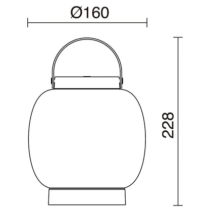 Dopo BUBBLE USB LED přenosná lampa antracitová