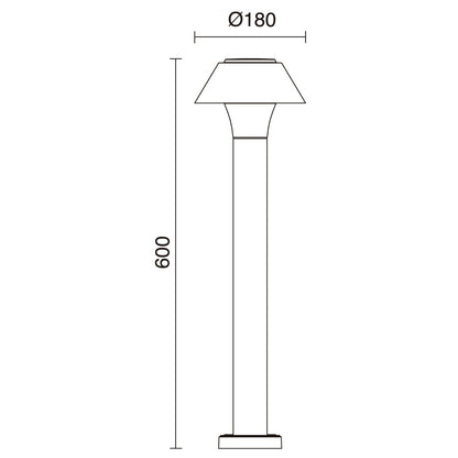 Dopo Bucket H600 LED sloupkové svítidlo antracitové