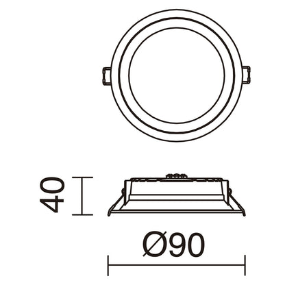 Indeluz zápustný downlight Calypso