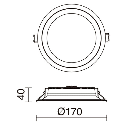 Indeluz zápustný downlight Calypso