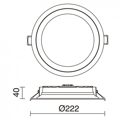 Indeluz zápustný downlight Calypso