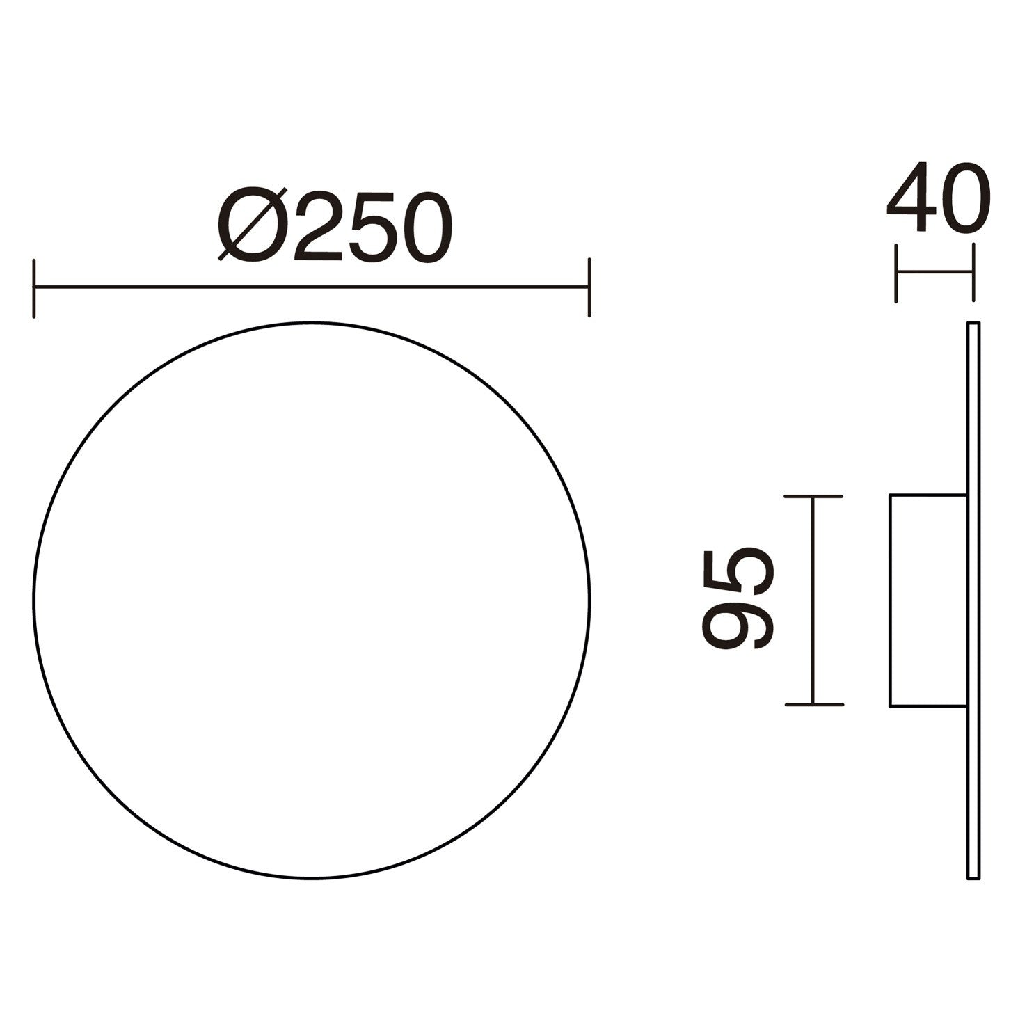 Exo Circular LED nástěnné svítidlo černé