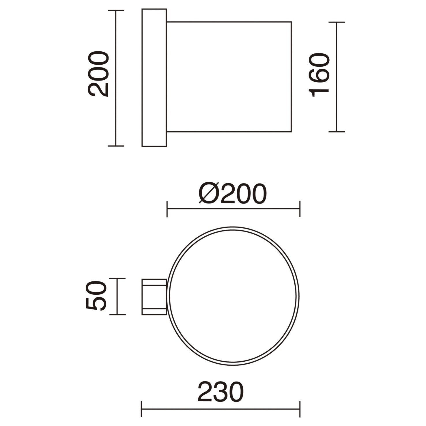 Exo Compact W E27 wall light white