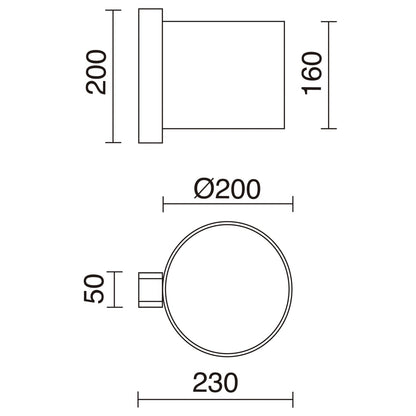 Exo Compact W E27 wall light white