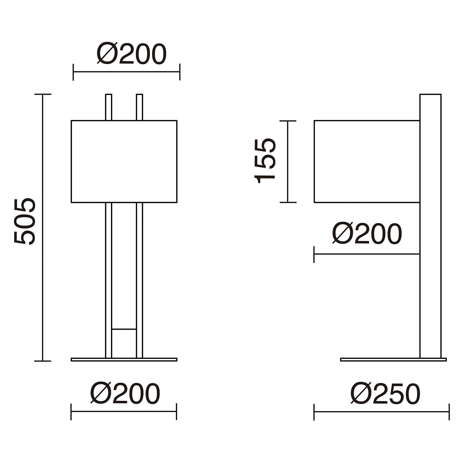 Exo Compact T E27 stolní svítidlo bílé