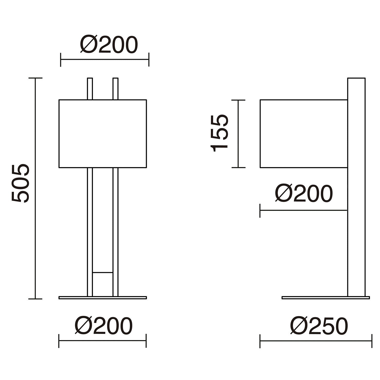 Exo Compact T E27 table light brown