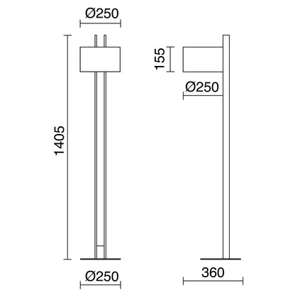 Exo Compact F E27 stojací svítidlo béžové