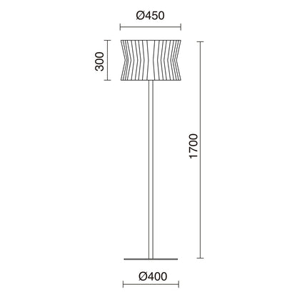 Exo Cora F E27 floor light black