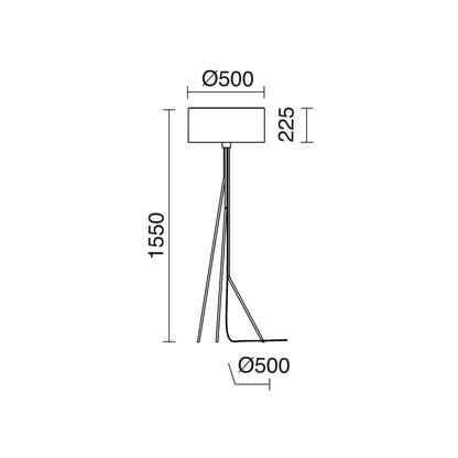 Exo Diagonal F E27 stojacie svietidlo čierne