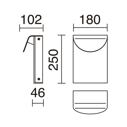 Cristher Dion LED column light Nero