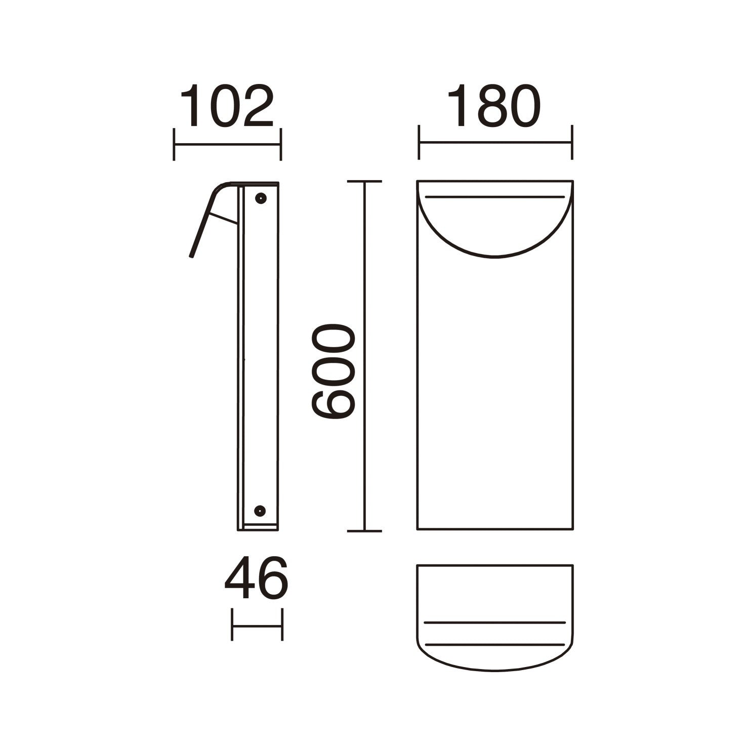 Cristher Dion LED column light Nero