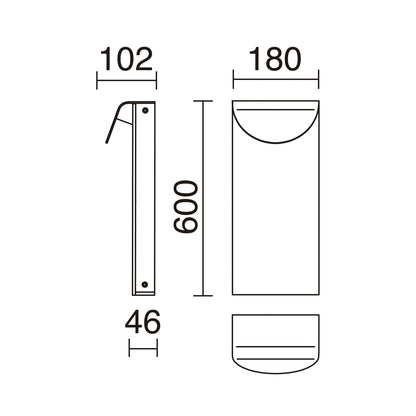 Cristher Dion LED column light Nero