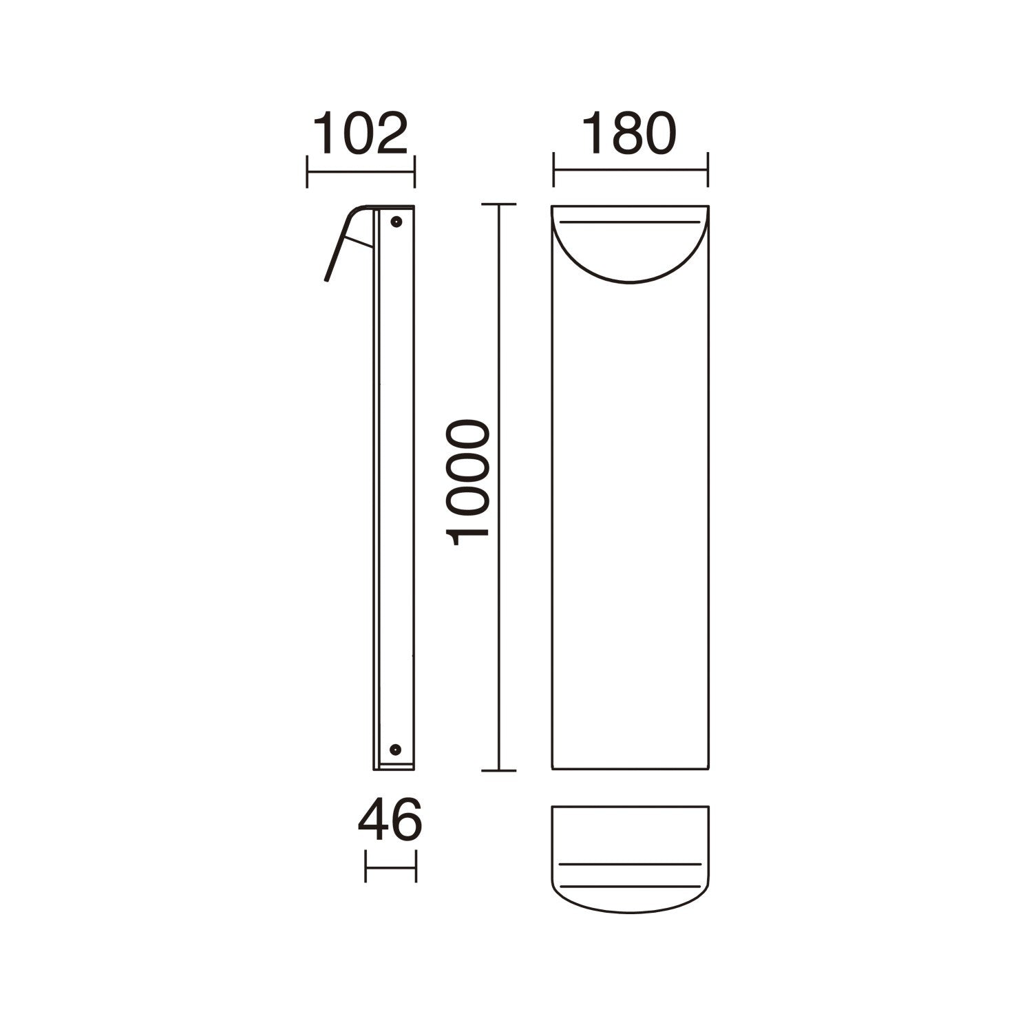 Cristher Dion LED column light Nero