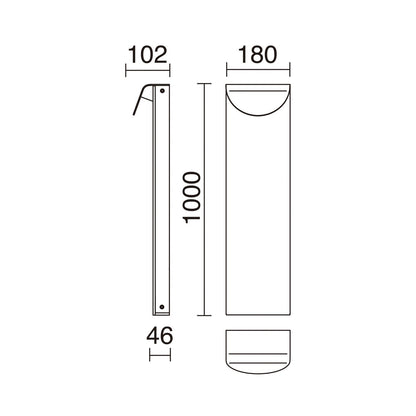 Cristher Dion LED column light Nero