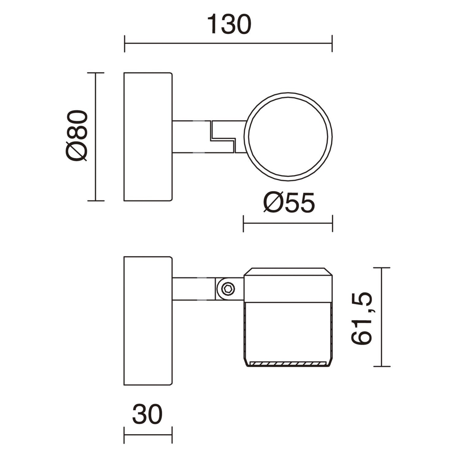 Exo Wall Bracket Dot LED nástěnné svítidlo