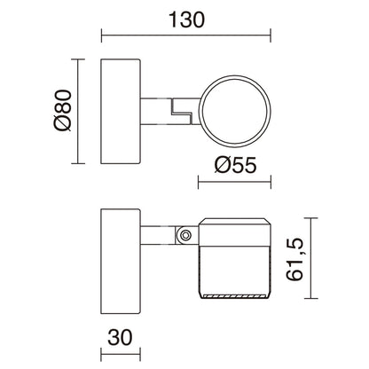 Exo Wall Bracket Dot LED nástenné svietidlo