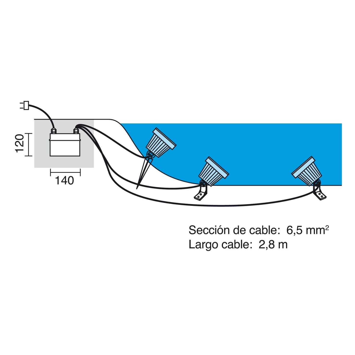 Cristher Focus 3 LED bazénové svítidlo s driverem