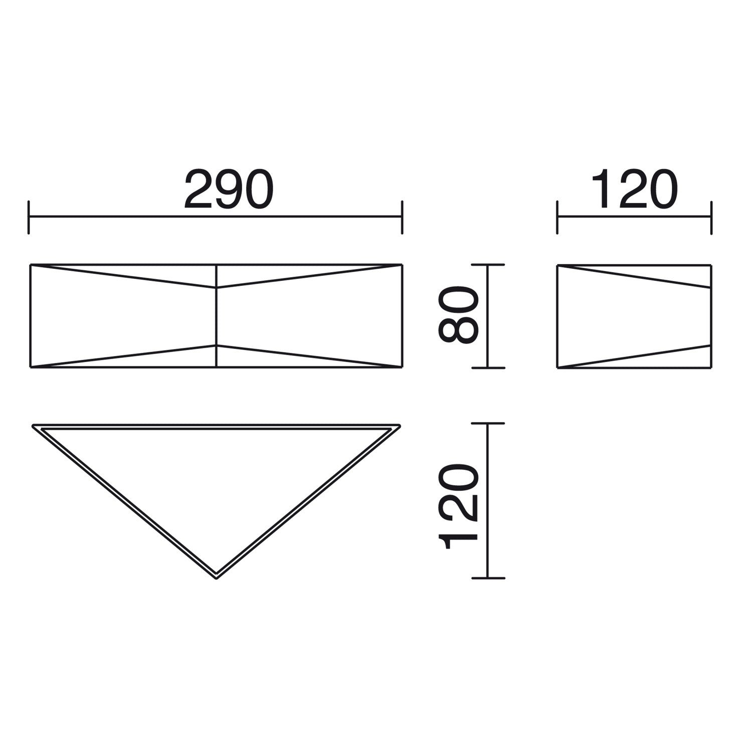 Cristher Geometric E27 přisazené svítidlo hnědé