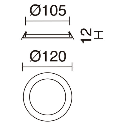 Indeluz zápustný LED downlight kruhový