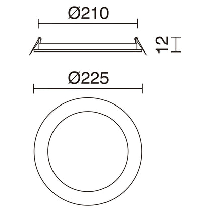 Indeluz zápustný LED downlight kruhový