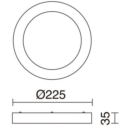 Indeluz Gia Round Surf LED prisadené svietidlo