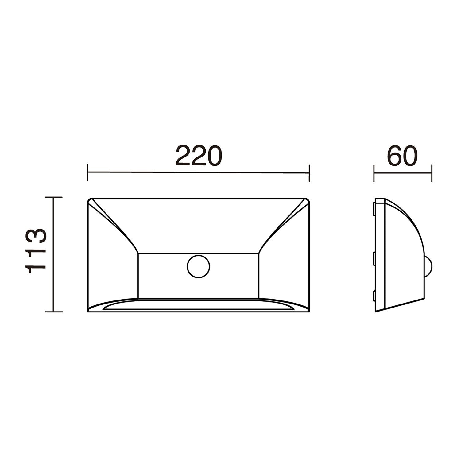 Dopo Hail sensor LED přisazené svítidlo antracitové