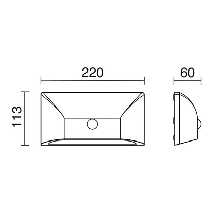 Dopo Hail sensor LED prisadené svietidlo antracitové