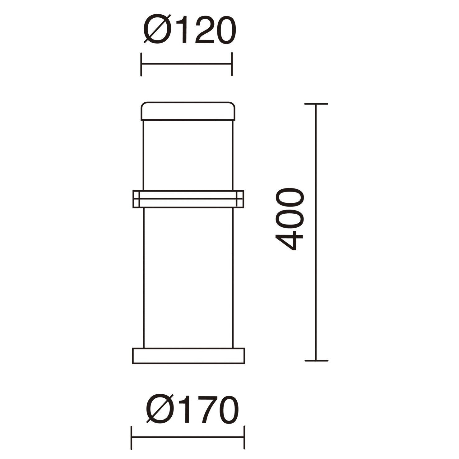 Lampa kolumnowa Dopo Omo E27 antracyt