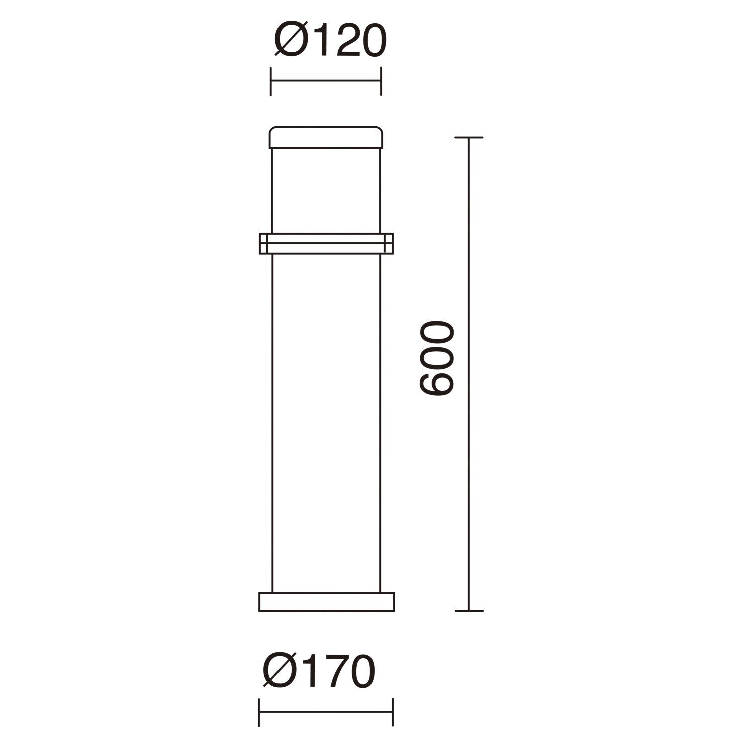 Dopo Omo E27 pillar light white
