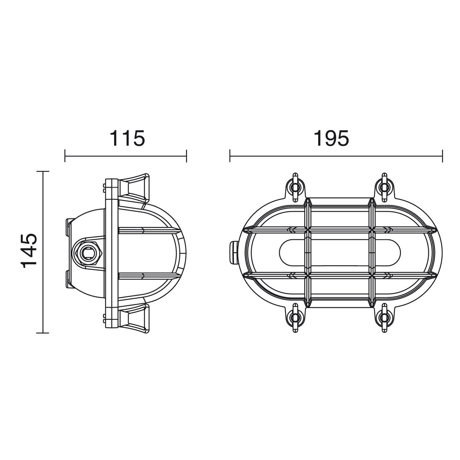 Dopo Ottone Oval E27 přisazené svítidlo