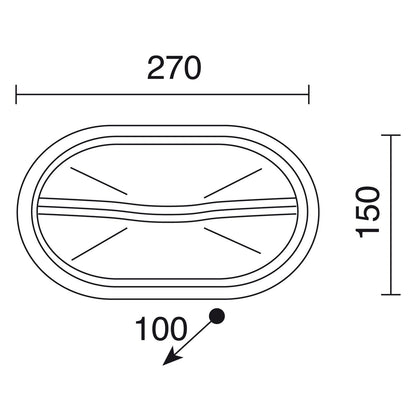 Cristher Plaff oval hood E27 prisadené svietidlo čierne