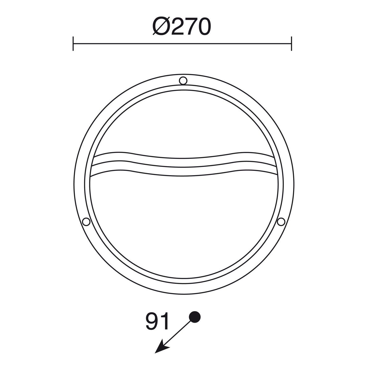 Cristher Plaff round hood E27 přisazené svítidlo černé